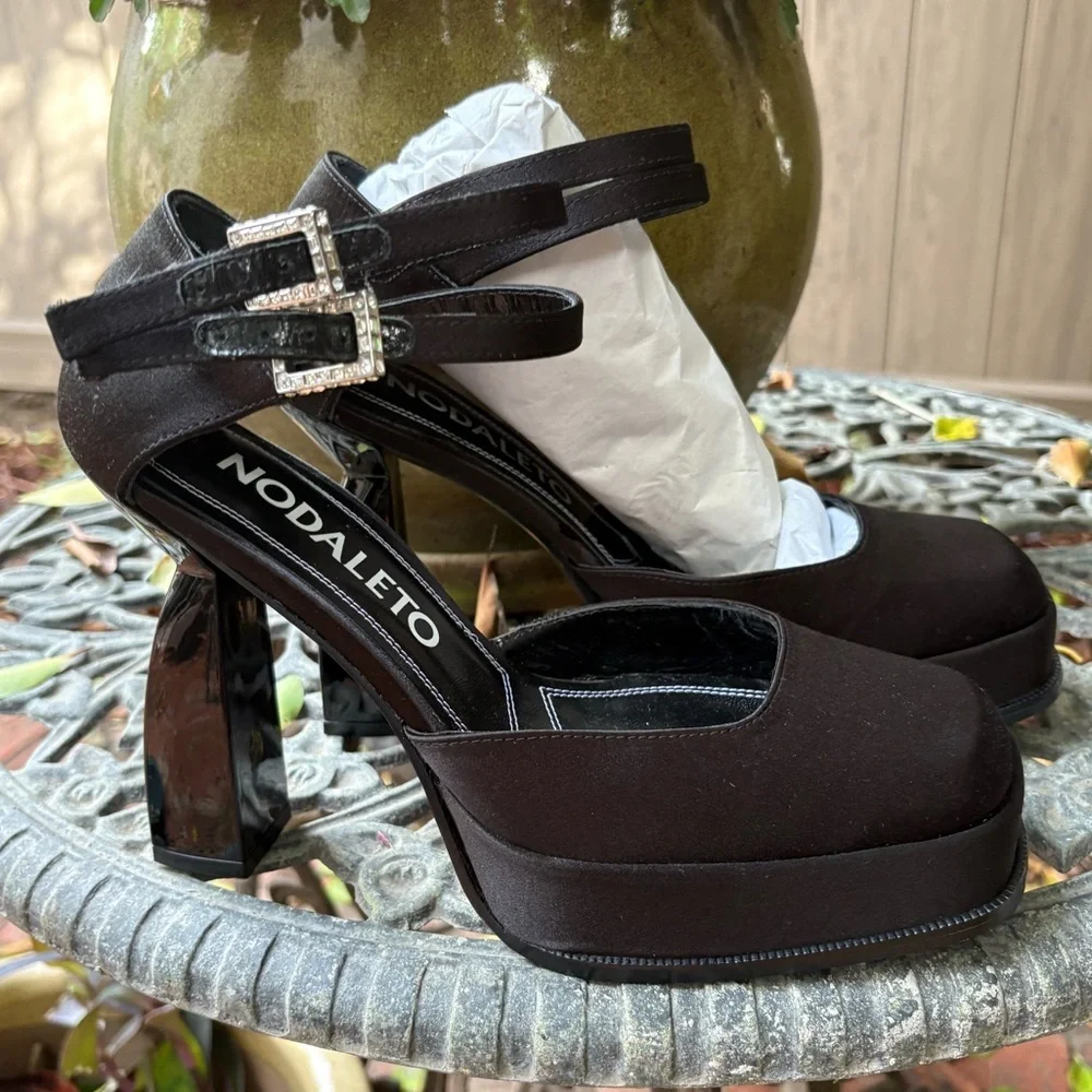 Nodaleto 120mm Angel Y satin pumps NEW